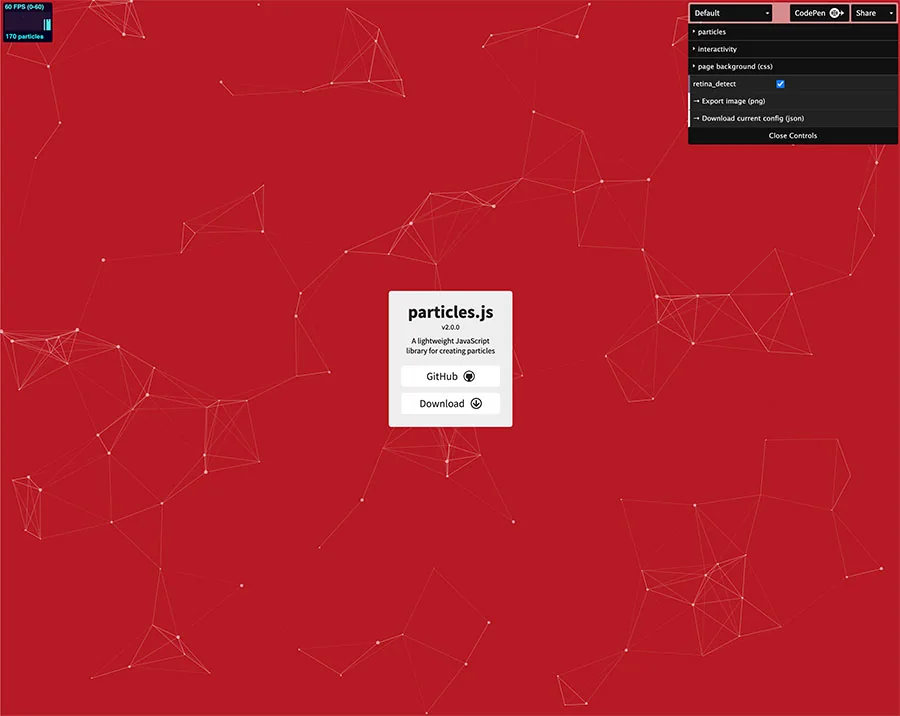 particles.js(パーティクル)で幾何学かっこいいホームページを演出！